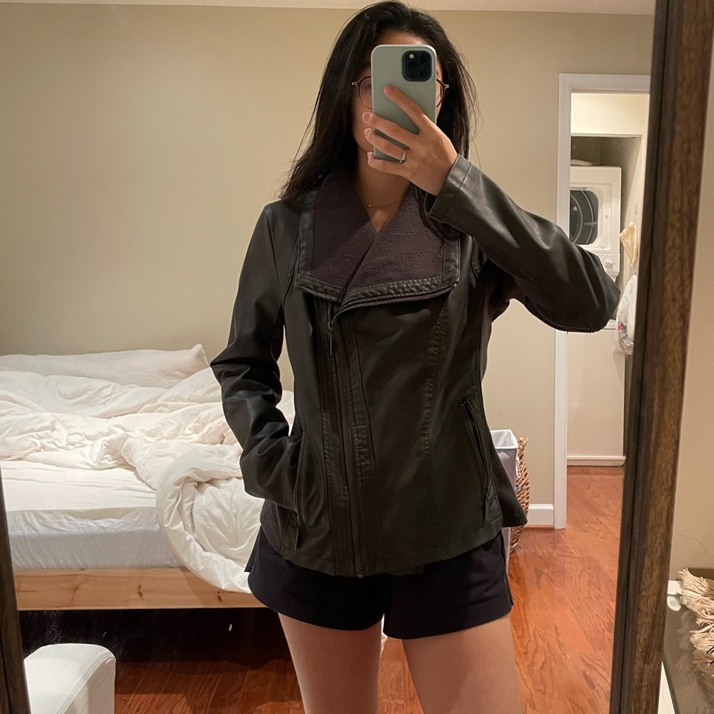 Faux leather jacket!